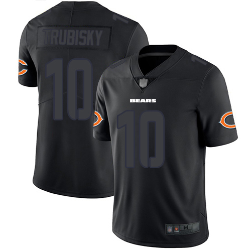 Chicago Bears Limited Black Men Mitchell Trubisky Jersey NFL Football #10 Rush Impact->chicago bears->NFL Jersey
